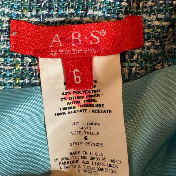 ABS By Allen Schwartz Tweed Chain Belted Mini Skirt Sz 6 NWOT - Picture 3 of 9